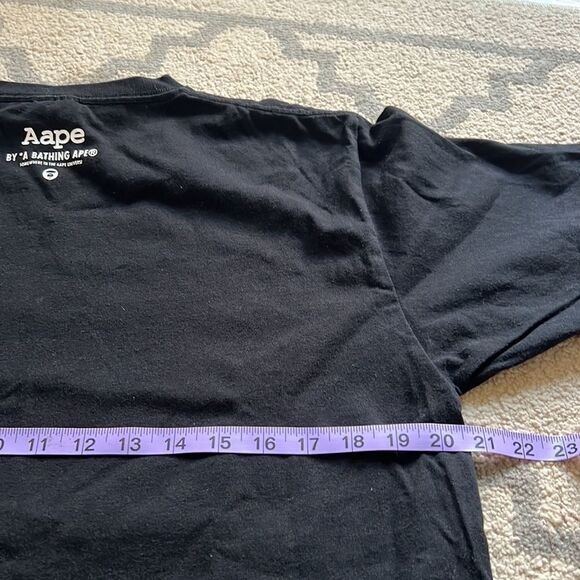 AAPE BY A BATHING APE
logo-print T-shirt size L in EUC like new black - Picture 8 of 9